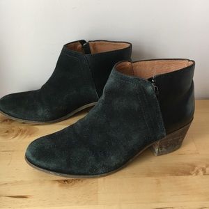 Madewell Cait Two-tone Booties, Black, 8